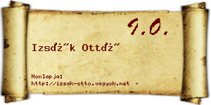 Izsák Ottó névjegykártya
